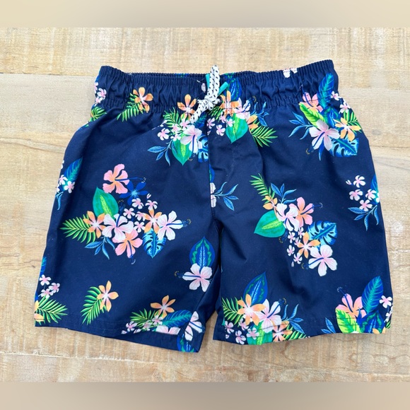 3 set boys toddler swim trunks shark pool shorts Hawaiian print cat & Jack - Picture 5 of 7